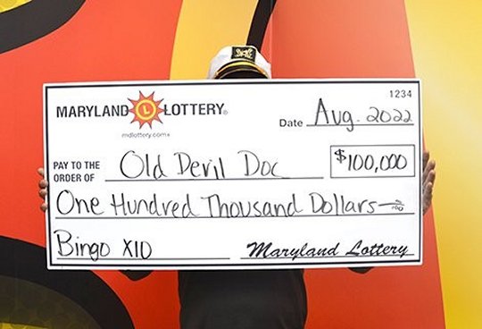 "Old Devil Doc" was playing Maryland Lottery scratch-offs in Lexington Park when he won $100,000.